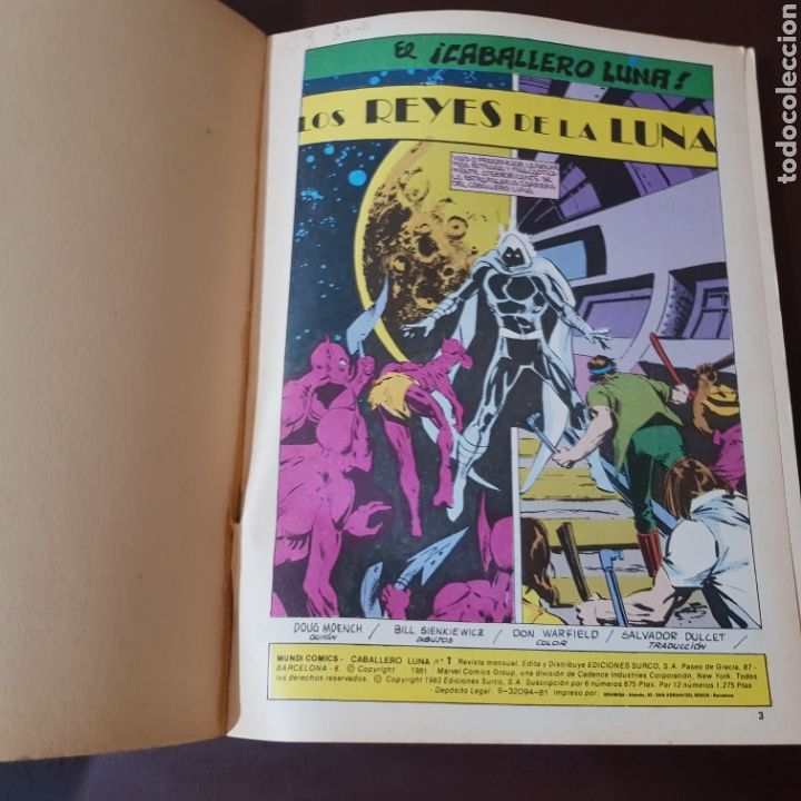 C&oacute;mics: CABALLERO LUNA N&deg; 1 A&Ntilde;O 1981 RETAPADO - Foto 2