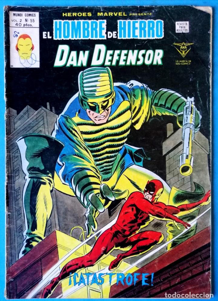 C&oacute;mics: EL HOMBRE DE HIERRO Y DAN DEFENSOR VOL. 2 N&ordm; 55 - &iexcl;CAT&Aacute;STROFE! - VERTICE - Foto 1