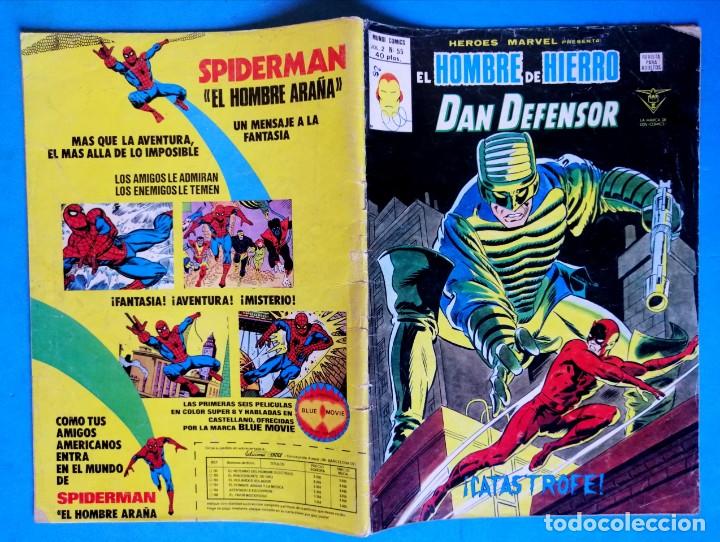 C&oacute;mics: EL HOMBRE DE HIERRO Y DAN DEFENSOR VOL. 2 N&ordm; 55 - &iexcl;CAT&Aacute;STROFE! - VERTICE - Foto 2