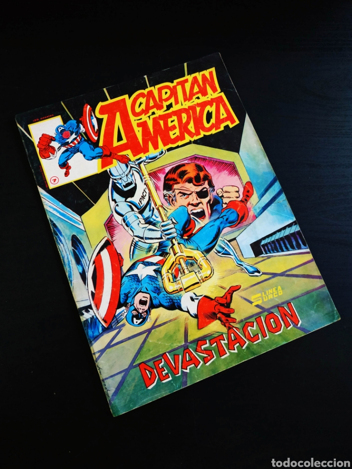 C&oacute;mics: BUEN ESTADO CAPITAN AMERICA 7 VERTICE LINEA SURCO - Foto 1