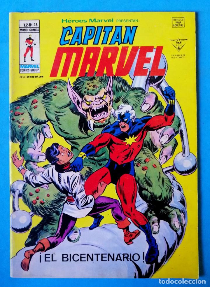 C&oacute;mics: CAPIT&Aacute;N MARVEL VOL.2 N&ordm; 48 - &iexcl; EL BICENTENARIO ! V&Eacute;RTICE 1978 BUEN ESTADO - Foto 1