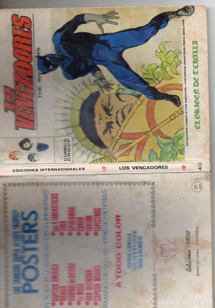 C&oacute;mics: COMIC VERTICE 1973 LOS VENGADORES VOL1 N&ordm; 40 (NORMAL ESTADO) - Foto 3