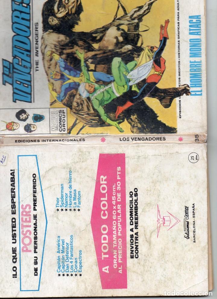 C&oacute;mics: COMIC VERTICE 1972 LOS VENGADORES VOL1 N&ordm; 35 (NORMAL ESTADO) - Foto 3