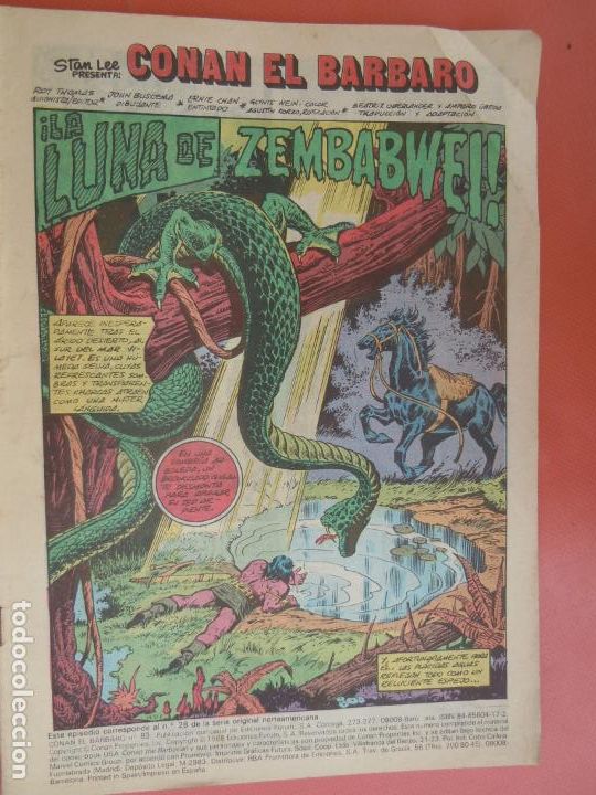 C&oacute;mics: COMIC CONAN EL BARBARO - N&ordm; 83 - LA LUNA DE SEMBABWE  - COMICS FORUM - 1986. - Foto 1