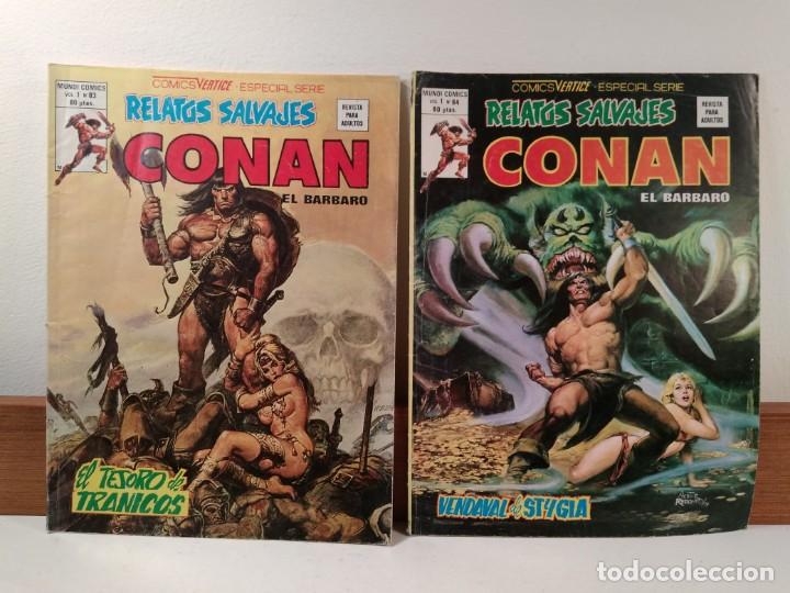 Comics : RELATOS SALVAJES CONAN EL B&Aacute;RBARO. COMICS V&Eacute;RTICE. ESPECIAL SERIE. N&uacute;ms. 83 y 84.