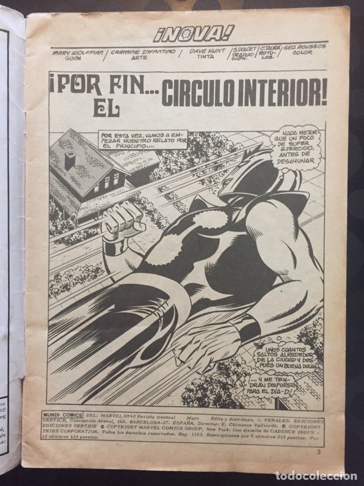 C&oacute;mics: SELECCIONES MARVEL VOL.1 N.40 NOVA . FIN C&Iacute;RCULO INTERIOR . ( 1977/1981 ). - Foto 3