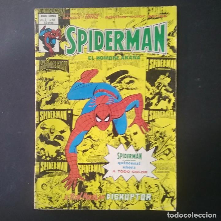 C&oacute;mics: Spiderman n&uacute;mero 58 V-3 Mundi-Comics 1978 Ediciones V&eacute;rtice - Foto 1