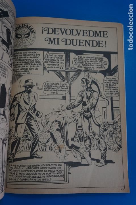 C&oacute;mics: COMIC RETAPADO DE SPIDERMAN A&Ntilde;O 1979 N&ordm; 5 NUMEROS*** EDICIONES VERTICE - Foto 3