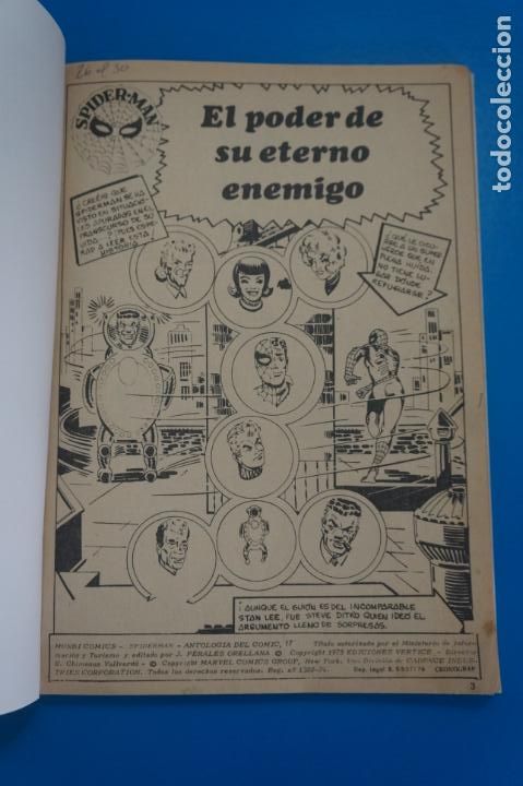 C&oacute;mics: COMIC RETAPADO DE SPIDERMAN A&Ntilde;O 1979 N&ordm; 5 NUMEROS*** EDICIONES VERTICE - Foto 1