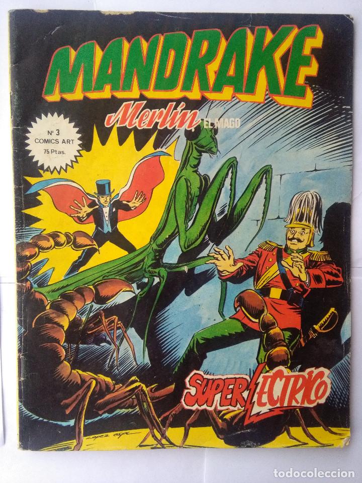 C&oacute;mics: MANDRAKE MERLIN EL MAGO COMICS ART 3-SUPER EL&Eacute;CTRICO - Foto 1