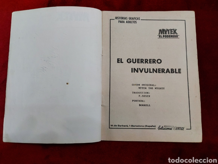 C&oacute;mics: MYTEK COMIC VERTICE GRAPA EL GUERRERO INVULNERABLE NUMERO 17 MYTEK EL PODEROSO 1965 - Foto 3