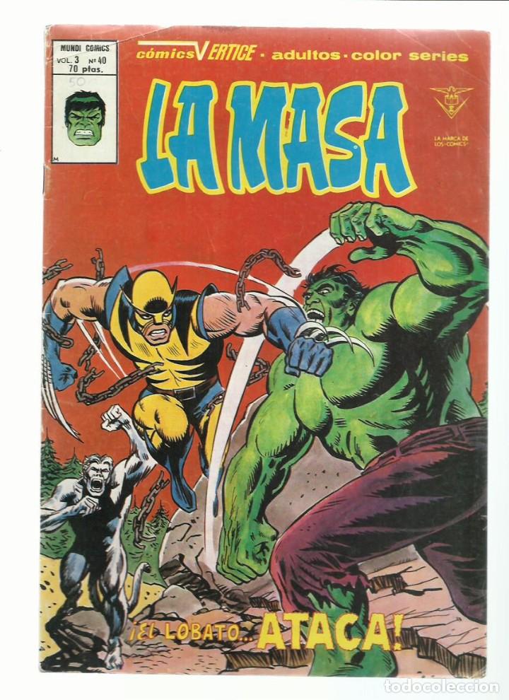 Cómics: LA MASA VOL. 3 NÚMERO 40, 1980, VERTICE, BUEN ESTADO.. Lote 235256630