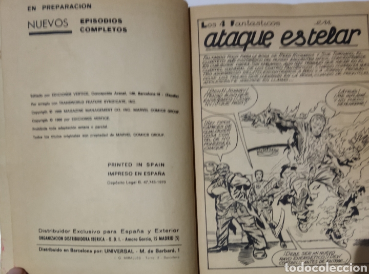 C&oacute;mics: C&oacute;mic los 4 Fantasticos.Ataaque Estelar .Marvel Comics Group. - Foto 3