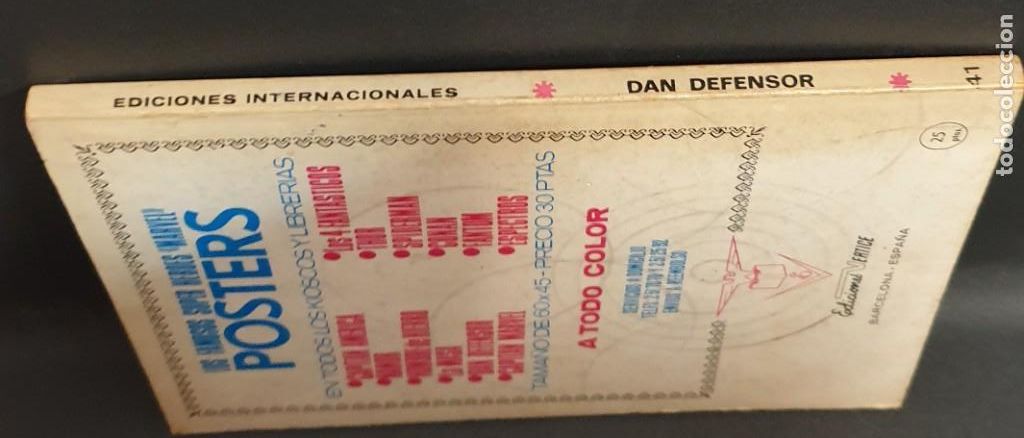 C&oacute;mics: EL INDESTRUCTIBLE DAN DEFENSOR DARE-DEVIL N&ordm; 41 EDICIONES V&Eacute;RTICE A&Ntilde;O 1973 - Foto 2