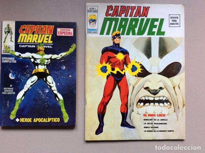 C&oacute;mics: CAPIT&Aacute;N MARVEL COMPLETA VOLUMEN 1-2 - Foto 1