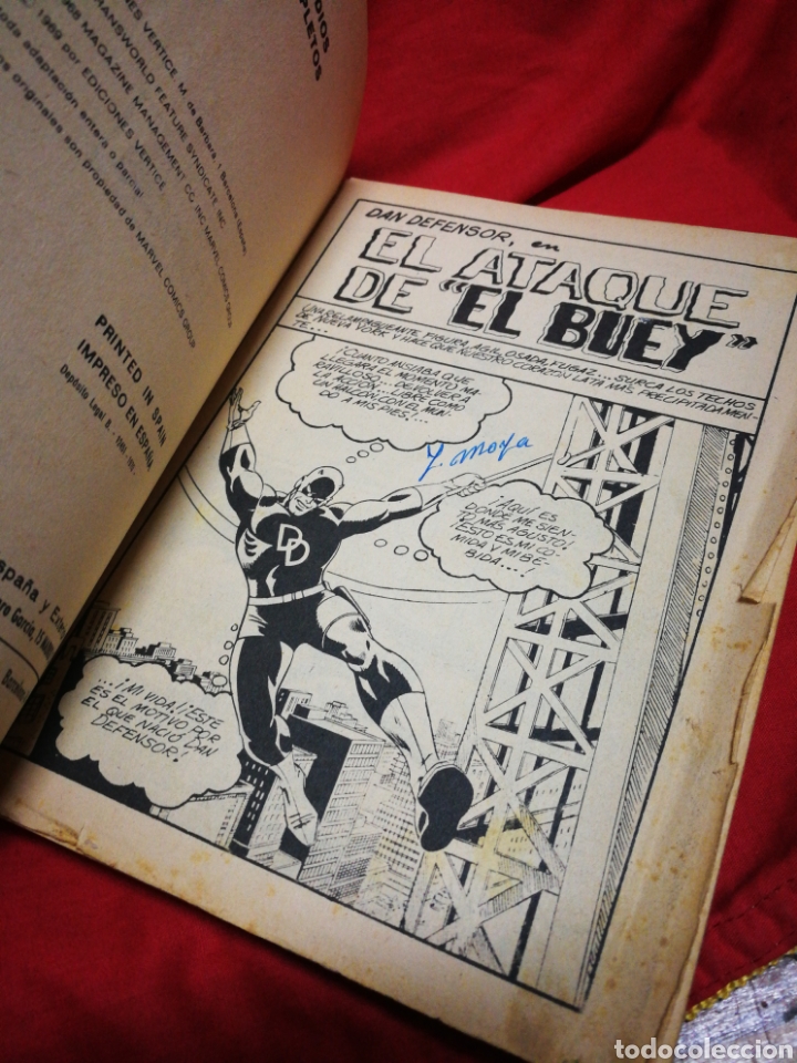 C&oacute;mics: DAN DEFENSOR (DARE-DEVIL)- EDICIONES V&Eacute;RTICE, N&deg;8 (COMICS GROUP), TACO, 1970. - Foto 3