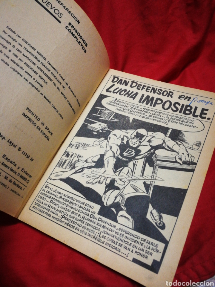 C&oacute;mics: DAN DEFENSOR (DARE-DEVIL)- EDICIONES V&Eacute;RTICE, N&deg;12 (COMICS GROUP), TACO, 1970. - Foto 3