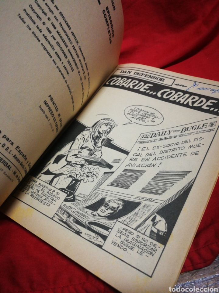 C&oacute;mics: DAN DEFENSOR (DARE-DEVIL)- EDICIONES V&Eacute;RTICE, N&deg;22- C&Oacute;MICS GROUP, ED. ESPECIAL, TACO. 1971 - Foto 3