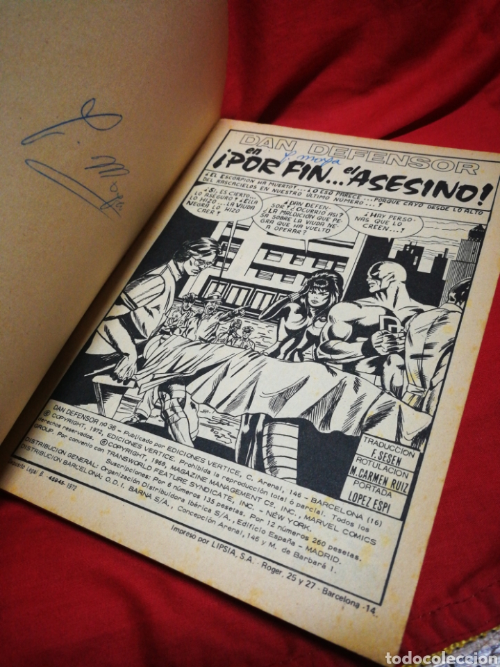 C&oacute;mics: DAN DEFENSOR (DARE-DEVIL)- EDICIONES V&Eacute;RTICE, N&deg;36- C&Oacute;MICS GROUP, ED. ESPECIAL, TACO. 1972 - Foto 2