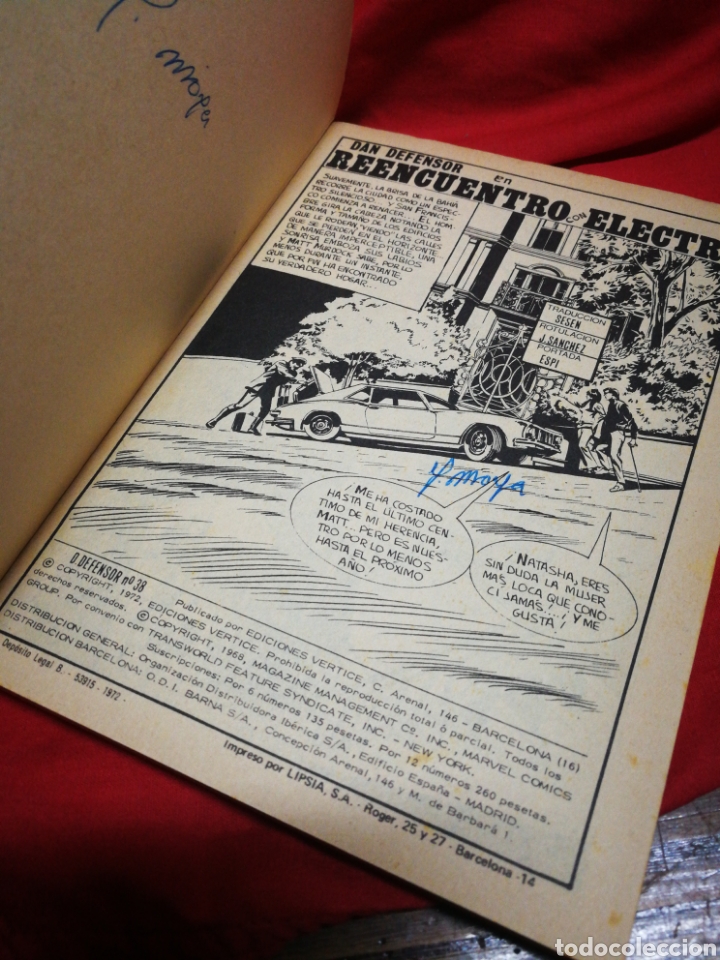 C&oacute;mics: DAN DEFENSOR (DARE-DEVIL)- EDICIONES V&Eacute;RTICE, N&deg;38- C&Oacute;MICS GROUP, ED. ESPECIAL, TACO. 1972 - Foto 2