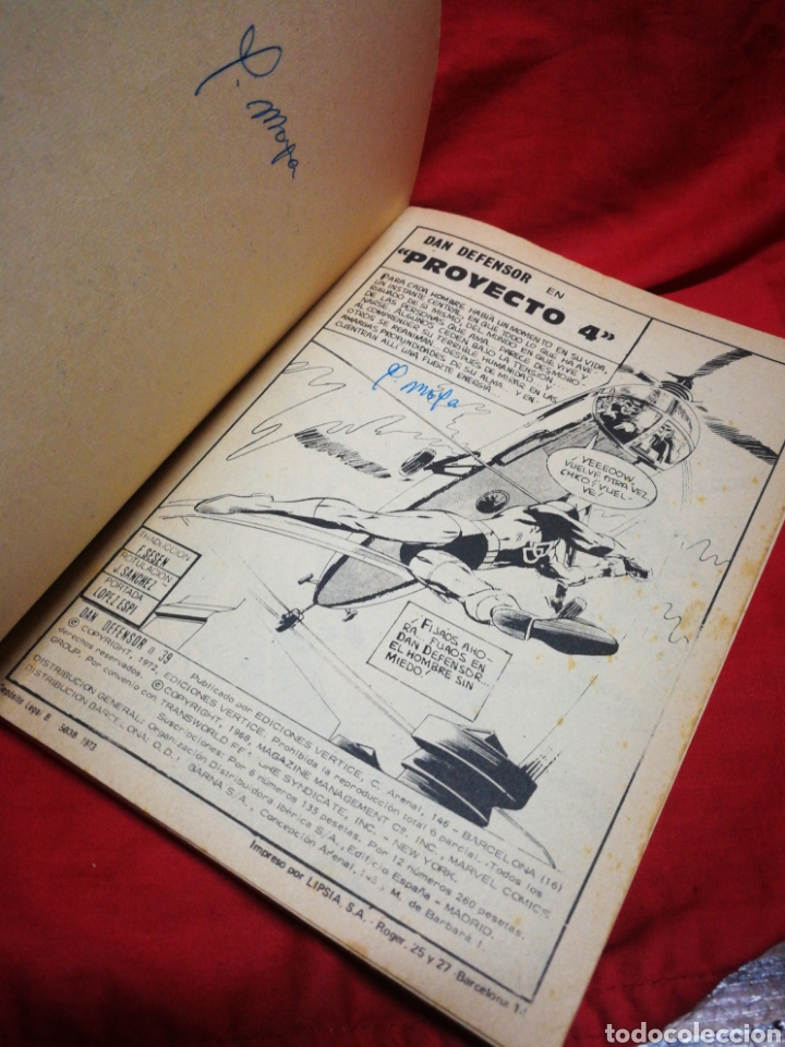 C&oacute;mics: DAN DEFENSOR (DARE-DEVIL)- EDICIONES V&Eacute;RTICE, N&deg;39- C&Oacute;MICS GROUP, ED. ESPECIAL, TACO. 1972 - Foto 2
