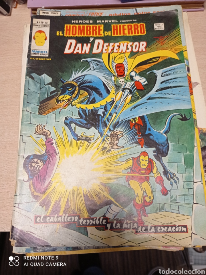 C&oacute;mics: H&Eacute;ROES MARVEL vol.1 n&ordm; 52 - V&eacute;rtice. EL HOMBRE DE HIERRO Y DAN DEFENSOR - Foto 1