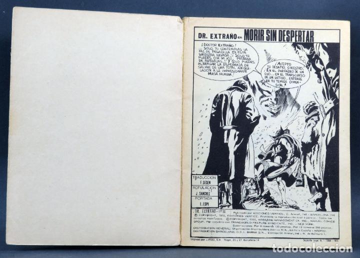 C&oacute;mics: Marvel Comics Doctor Extra&ntilde;o n&ordm; 14 Morir sin despertar Ediciones V&eacute;rtice Taco 1973 - Foto 2
