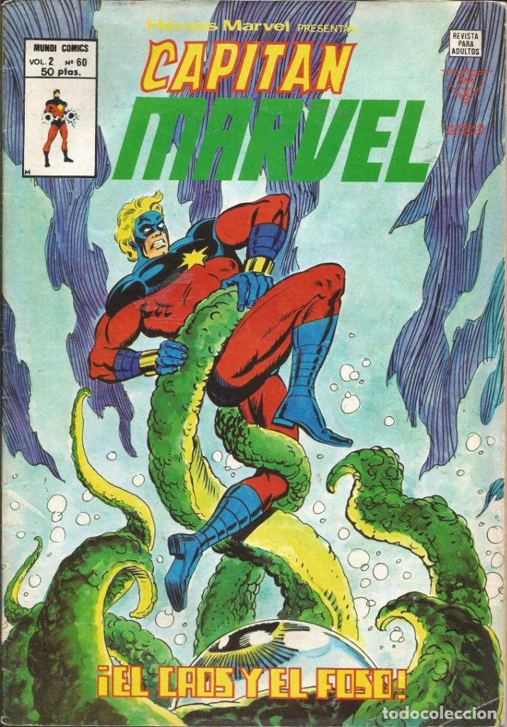 C&oacute;mics: H&eacute;roes Marvel V2. V&eacute;rtice 1975. N&ordm; 60 Capit&aacute;n Marvel - Foto 1