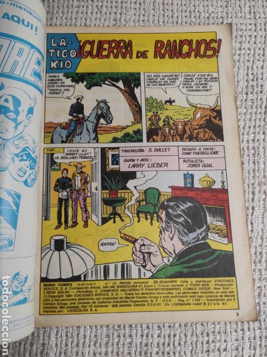 C&oacute;mics: KID COLT N&ordm; 15 - edita : EDICIONES VERTICE - Foto 3