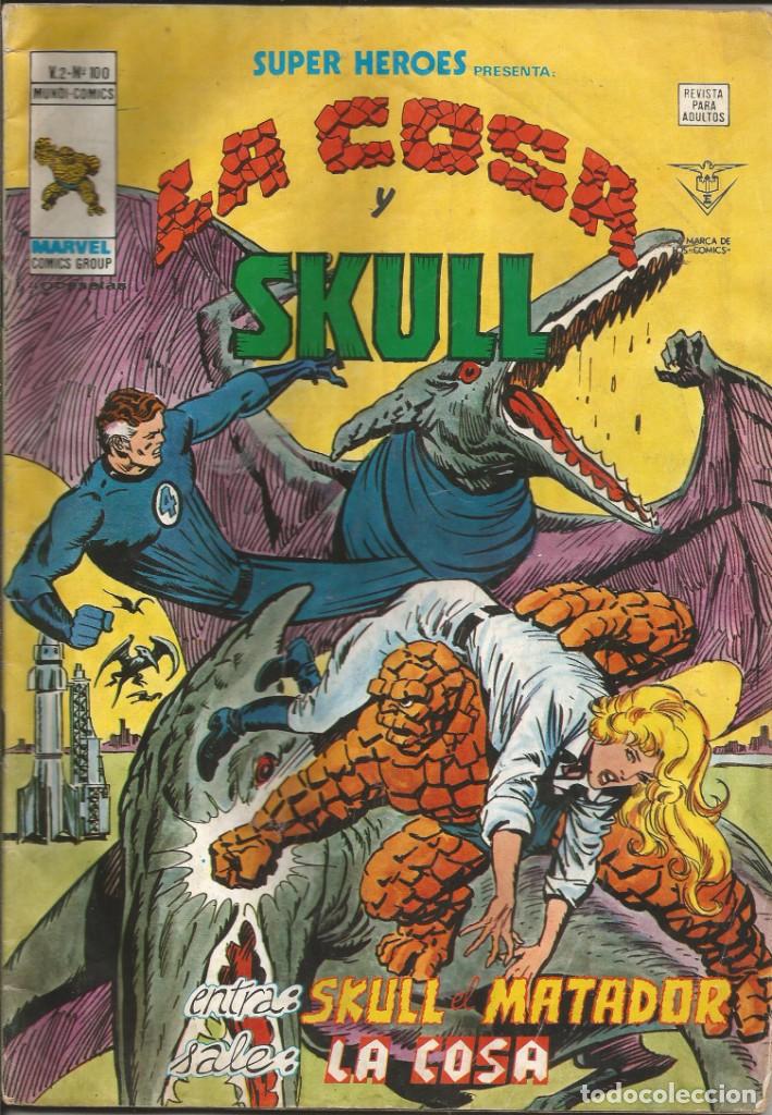 C&oacute;mics: SUPER H&Eacute;ROES presenta La Cosa y Skull V2 n&ordm; 100 Marvel - 1977 - Foto 1