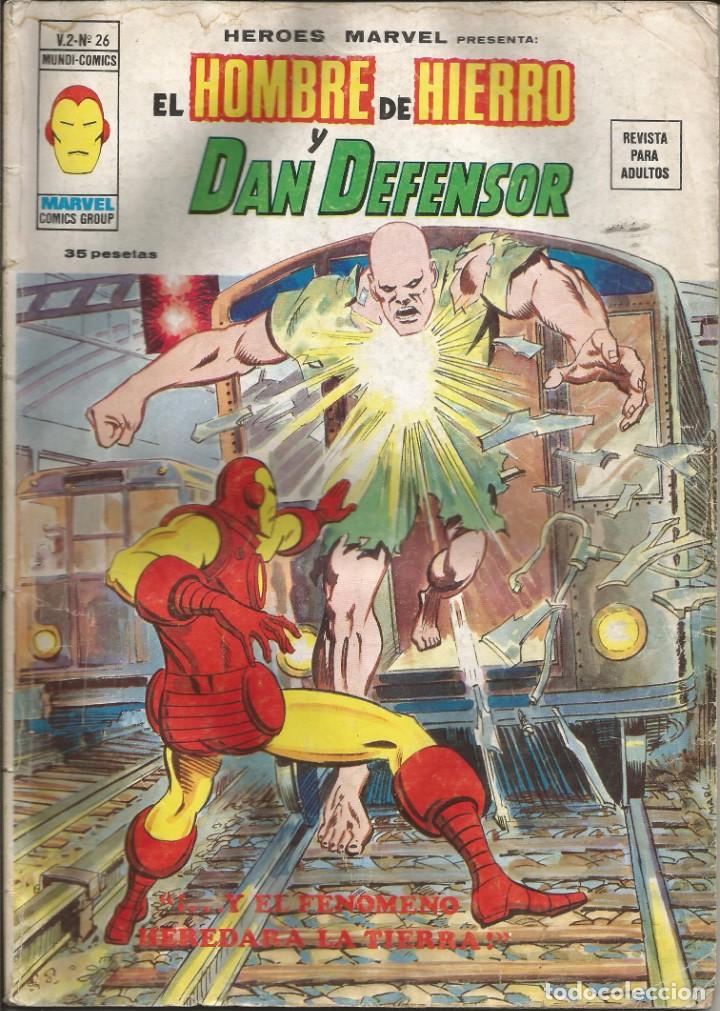 C&oacute;mics: H&eacute;roes Marvel. El Hombre de Hierro y Dan Defensor V2 - n&ordm; 26. V&eacute;rtice - 1976 - Foto 1