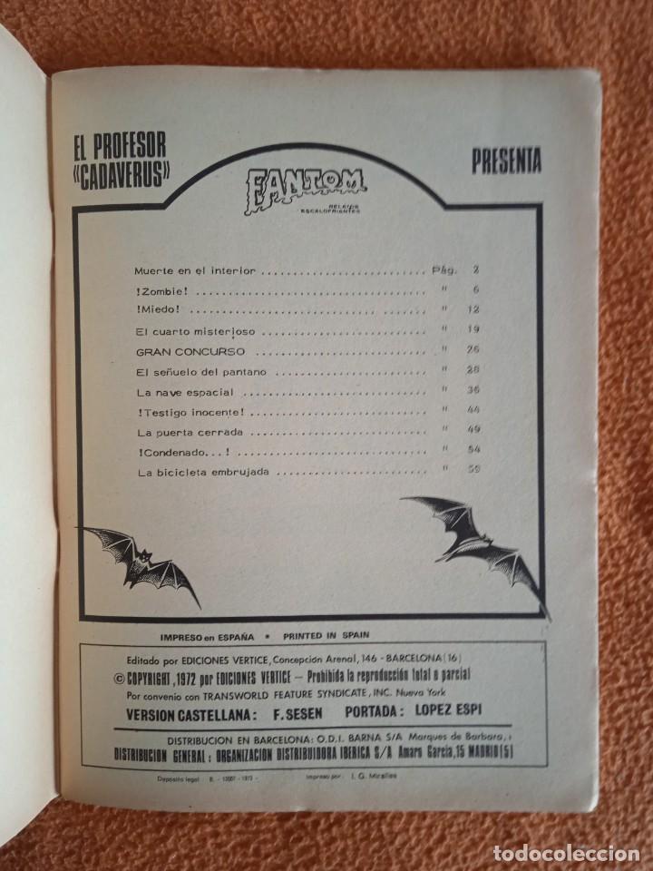 C&oacute;mics: FANTOM RELATOS ESCALOFRIANTES- MIEDO-VERTICE 1972 - Foto 2