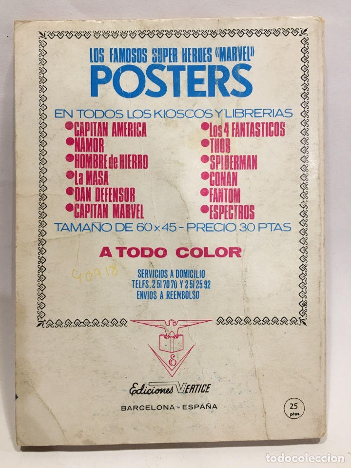 C&oacute;mics: RENUNCIA A ESTE MUNDO. THOR N&ordm; 29. MARVEL COMICS GROUP. EDIT. VERTICE. 1973 - Foto 2