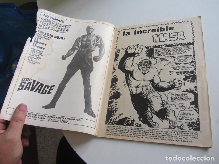 C&oacute;mics: LA MASA VOL. 3 N&ordm; 1 INCREBLE 1975 COMICS VERTICE sdx ARX87 - Foto 3