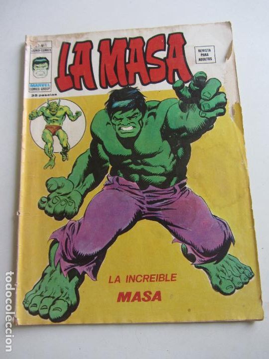 C&oacute;mics: LA MASA VOL. 3 N&ordm; 1 INCREBLE 1975 COMICS VERTICE sdx ARX87 - Foto 1
