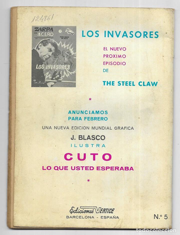 C&oacute;mics: Zarpa de Acero . Jaque Mate. n&ordm; 5 Ediciones Vertice 1965 - Foto 2