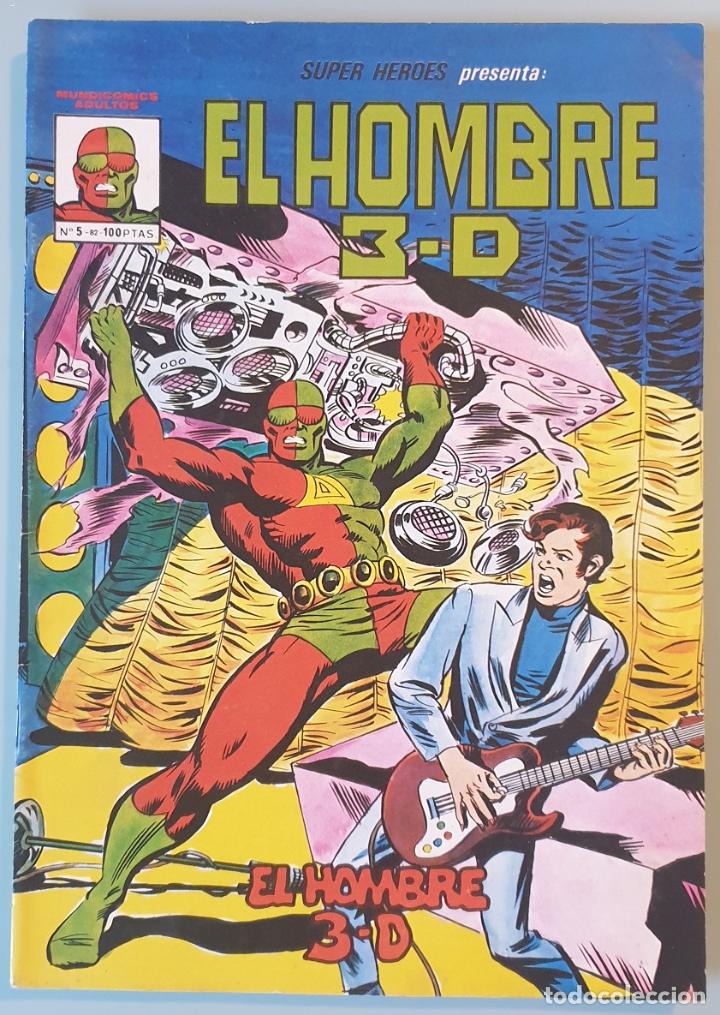 C&oacute;mics: Super Heroes #5 - El Hombre 3-D (Vertice, 1982) &Uacute;ltimo n&uacute;mero - Foto 1