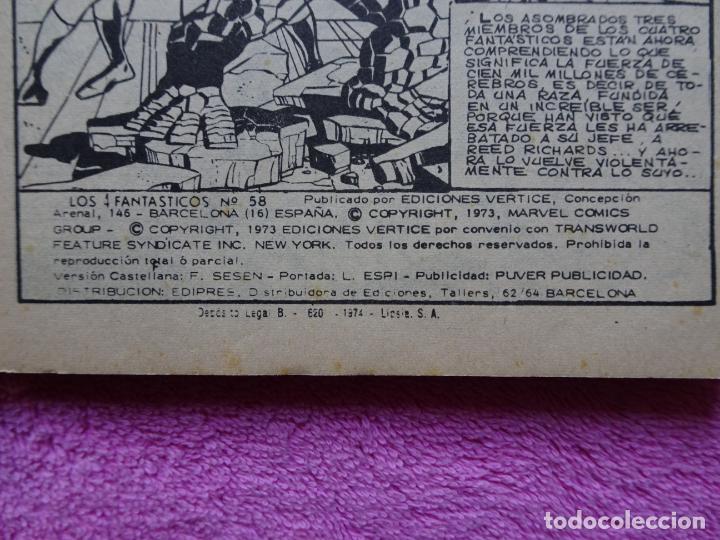 C&oacute;mics: los 4 fant&aacute;sticos 58 ediciones vertice 1973 la hora final - Foto 3