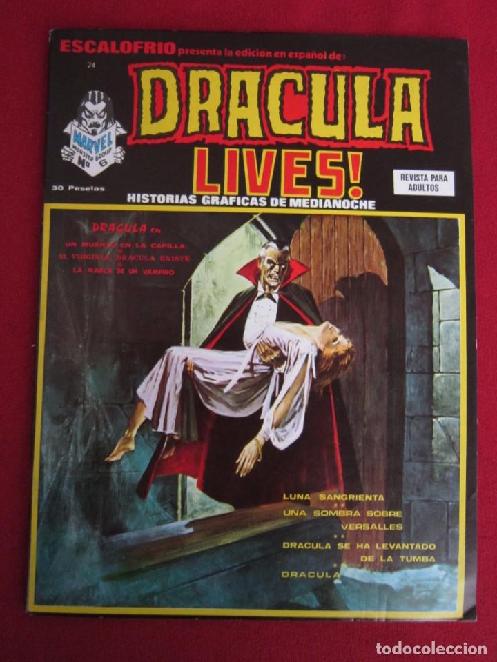C&oacute;mics: ESCALOFRIO N&ordm; 24. MARVEL MONSTER GROUP. VERTICE. DRACULA LIVES! COMO NUEVO - Foto 1