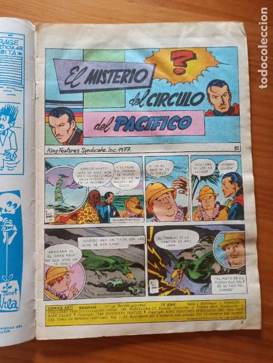 C&oacute;mics: MANDRAKE MERLIN EL MAGO N&ordm; 12 - COMICS ART - VERTICE (A) - Foto 2