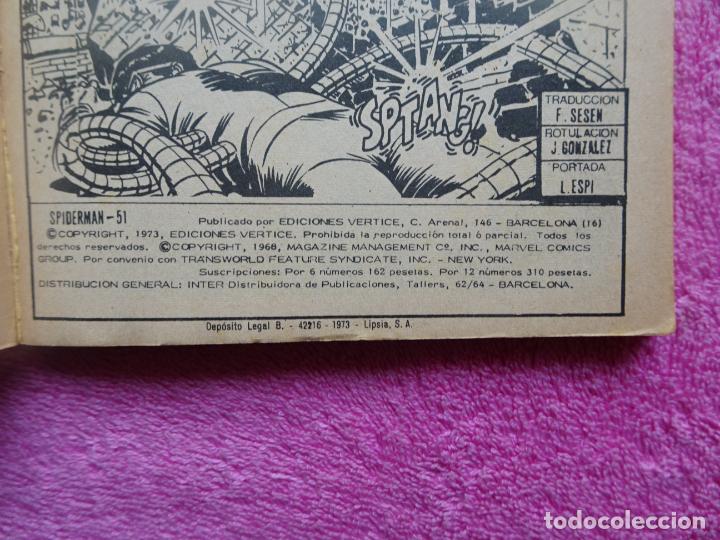 C&oacute;mics: spiderman 51 quien es cabeza plana ediciones vertice 1973 - Foto 3
