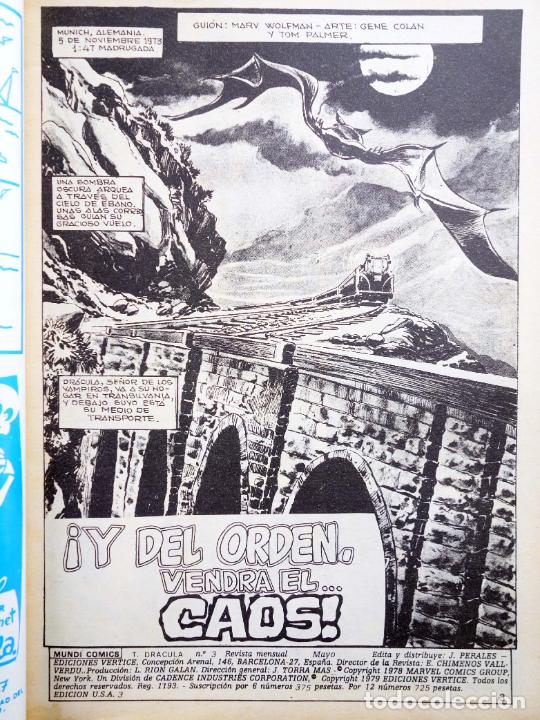 C&oacute;mics: ESCALOFR&Iacute;O LA TUMBA DE DRACULA 3. V&eacute;rtice, 1980. OFRT - Foto 3