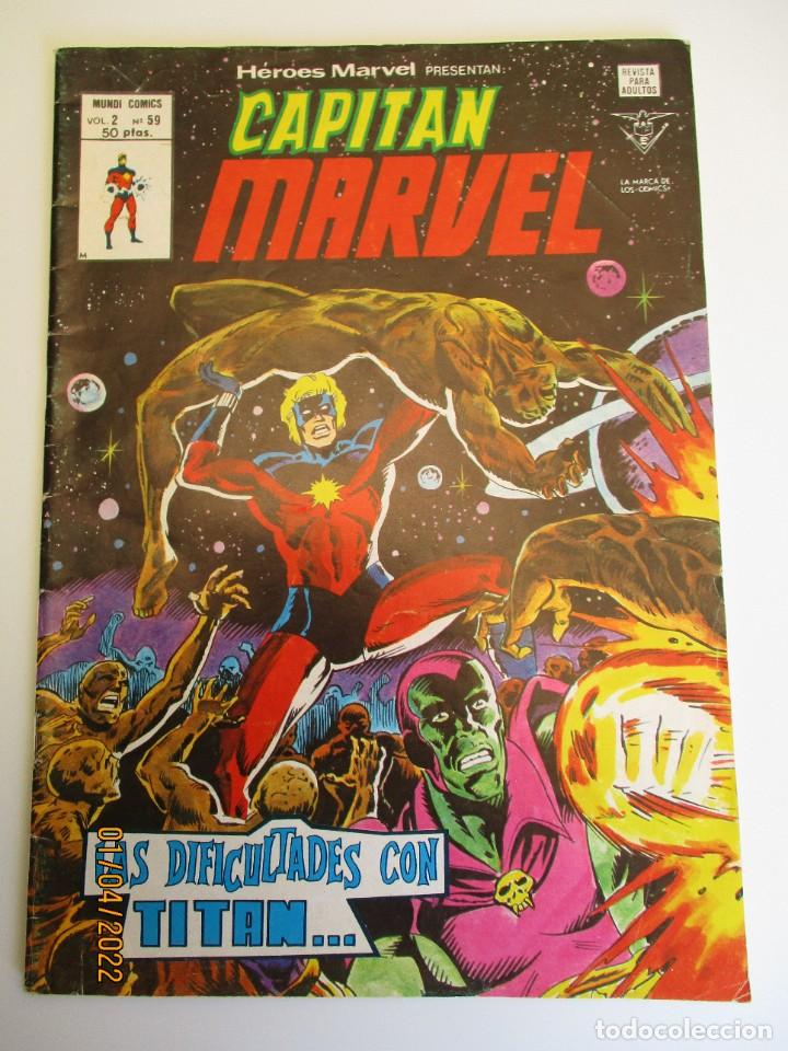 C&oacute;mics: HEROES MARVEL (1975, VERTICE) -V.2- 59 &middot; III-1980 &middot; CAPITAN MARVEL - Foto 1