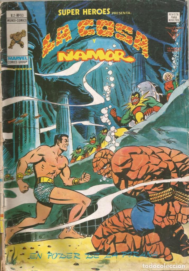 C&oacute;mics: SUPER HEROES La Cosa y Namor V2 n&ordm; 93 En poder de la Pira&ntilde;a. LEER - Foto 1