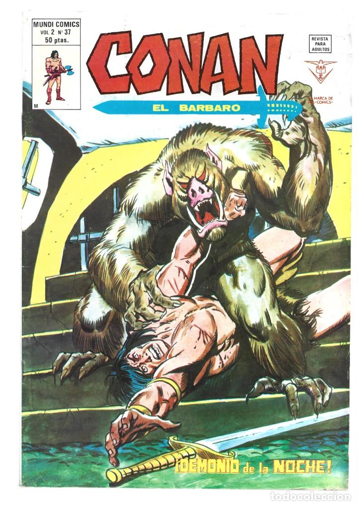 C&oacute;mics: Conan vol. 2 n&uacute;mero 37: demonio de la noche, 1980, Vertice impecable - Foto 1