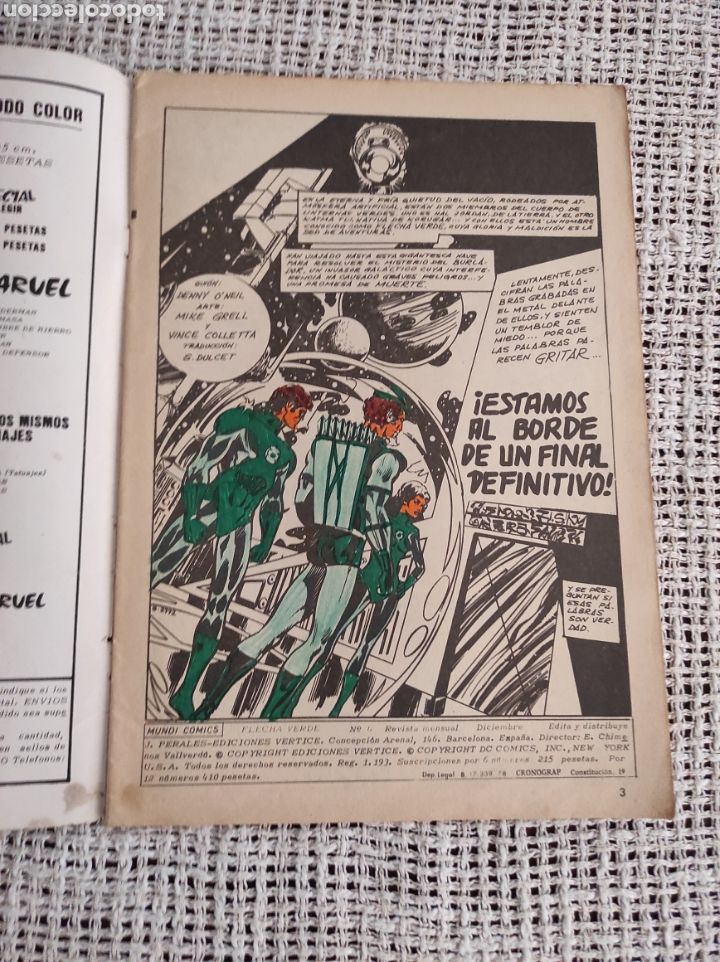 C&oacute;mics: FLECHA VERDE N&ordm; 6 -ED. MUNDI-COMICS - VERTICE - Foto 2