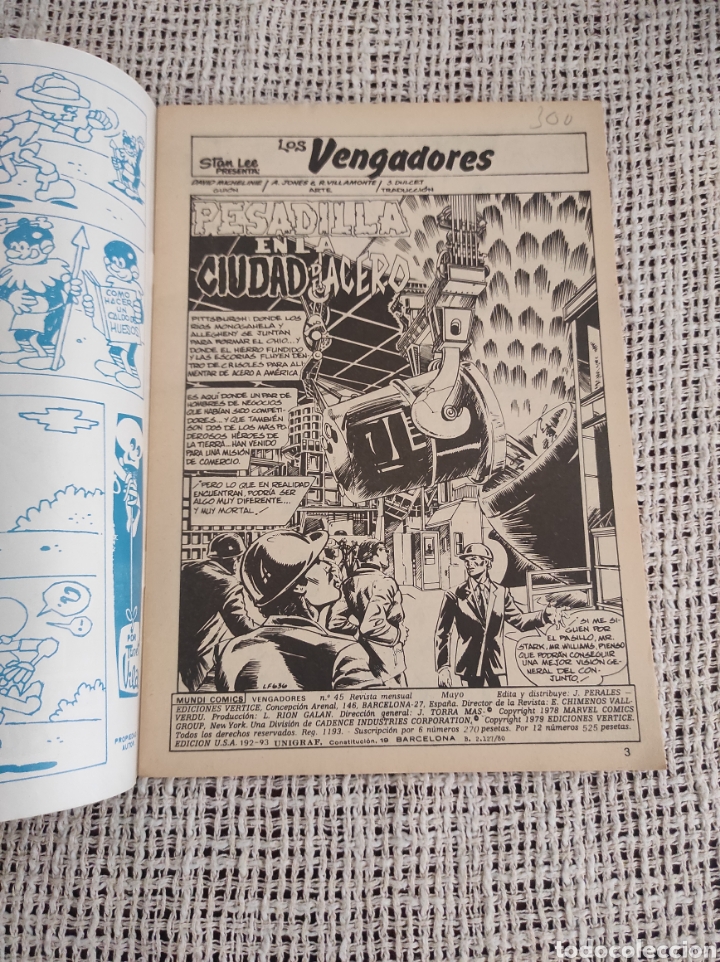 C&oacute;mics: LOS VENGADORES VOL. 2 N&ordm; 45 ( VERTICE ) - Foto 2