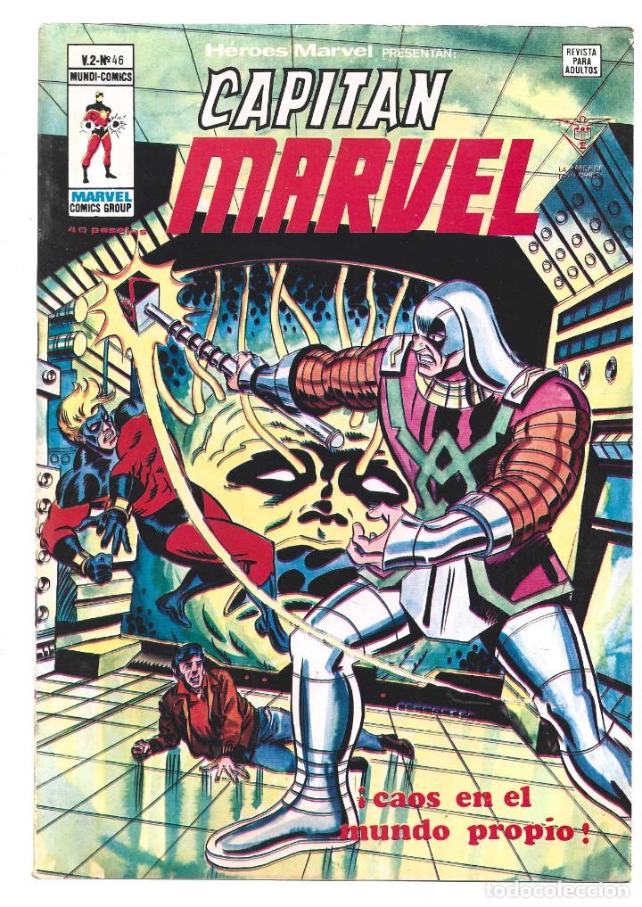 C&oacute;mics: H&eacute;roes Marvel vol. 2, n&uacute;mero 46: Capit&aacute;n Marvel, 1978, Vertice, impecable - Foto 1