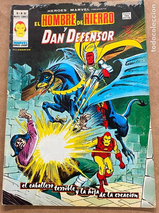 C&oacute;mics: H&Eacute;ROES MARVEL vol.2 n&ordm; 52 - V&eacute;rtice. EL HOMBRE DE HIERRO Y DAN DEFENSOR. - Foto 1