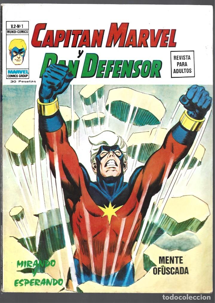 C&oacute;mics: H&eacute;roes Marvel vol. 2 n&uacute;mero 1: Capit&aacute;n Marvel y Dan Defensor, 1975, Vertice, buen estado - Foto 1